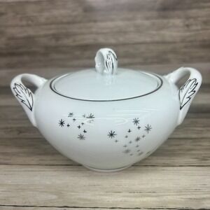 Fukagawa Sugar Bowl Porcelain Japanese Arita Japan 724 Vintage MCM Star